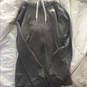 The North Face Heather Gray Zip-Up Hoodie